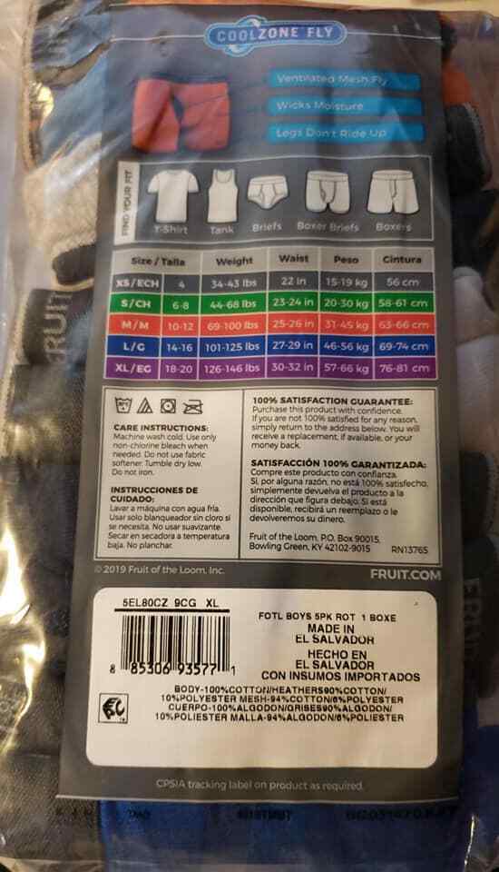 Fruit of the Loom Boys CoolZone Boxer Brief, 5 Pack (LOC TUB E-4) Item image 2