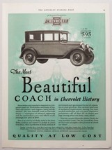 1927 Print Ad Chevrolet Cars Most Beautiful Coach in History Detroit,MI - £12.64 GBP