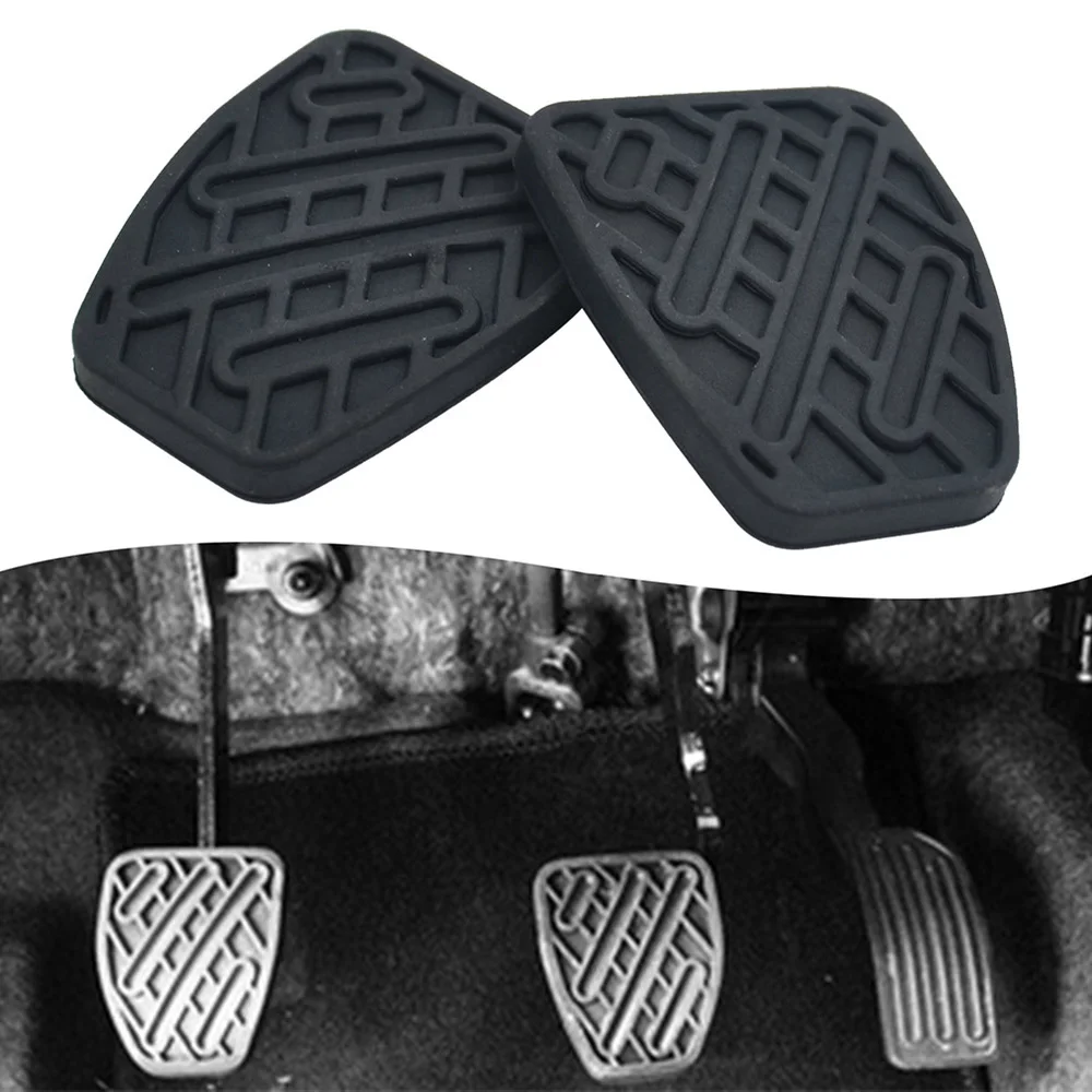 1jd00a black rubber brake clutch pedal pad covers fit for nissan qashqai 2007 2008 2009 thumb200