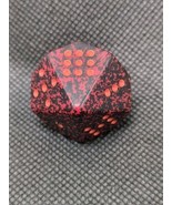 Vintage Red And Black D10 With Gold Colored Pips 25MM - €20,55 EUR
