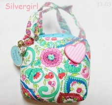 Cute Hand Made Basket Sewing Pin Cushion Colorful Floral  - $10.99