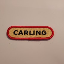 Vintage Carling Brewery Beer Jacket Uniform Small 3.5&quot;x1.0&quot; Patch - £9.24 GBP