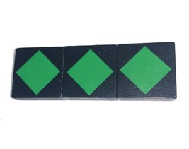 Qwirkle Replacement OEM 3 Green Diamond Tiles Complete Set - £5.78 GBP