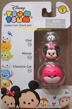 Disney Tsum Tsum 3 Pack Series 1 Olaf 176 Minnie 105 Cheshire Cat 142 StackEm - $8.00