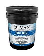 ROMAN 12405 PRO-880 ULTRA CLEAR STRIPPABLE WALLPAPER ADHESIVE, 5 GALLON - $84.15