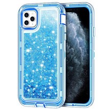 Heavy Duty Glitter Quicksand Case w/ Clip BLUE For iPhone 12 Pro Max - £6.02 GBP