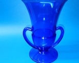 Handmade Moroccan Amphora Table Vase - Cobalt Blue Depression Era - Near... - $74.22