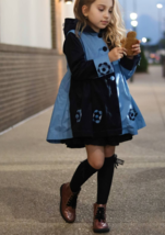 Girls &amp; Toddlers Color Block Hooded Coat Dress / Girls Cotton Fleece Ove... - £35.18 GBP