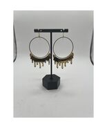 Dripping "Slime" Acrylic Hoop Earrings: Gold - $29.70