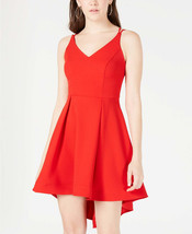 Bee Darlin Juniors High Low Fit And Flare Dress,Bright Red,0 - £38.76 GBP