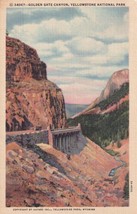 Golden Gate Canyon Yellowstone National Park Wyoming WY Postcard C58 - £2.34 GBP