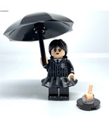 Minifigure Wednesday Addams From The Addams Family With Thing T Thing Bu... - $10.19