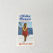 Aloha Hawaii escorted 1970 tour brochure northwest orient movie photo prop - £15.51 GBP