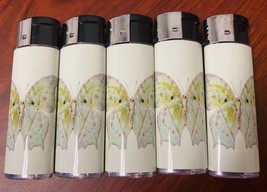 Whimsical Butterfly Lighters Set of 5 Electronic Refillable Butane Fairy - £12.42 GBP
