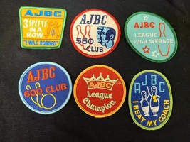 Vtg AJBC American Junior Bowling Congress Patches 6 Splits In Row! I Bea... - $10.62
