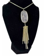 Kendra Scott Rayne Gold Pendant Necklace Mother of Pearl Tassel  w/ 20” ... - £31.54 GBP