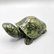 Green Stone Turtle Figurine 815 Grams Hand Carved Sculpture Soapstone? H... - £76.91 GBP