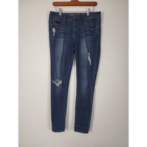 Articles Of Society Jeans 29 Womens Mid Rise Skinny Leg Medium Wash Distressed - £13.06 GBP