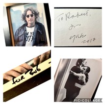 Yoko Ono &amp; John Lennon Photos, Autograph &amp; Signed Bob Gruen Book Promo Invite - £685.06 GBP