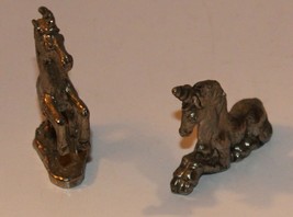 2 Pewter Unicorn Figurines - small - $12.86