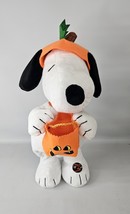Peanuts Snoopy Halloween Animated Motion Dancing 15” Pumpkin- See Video!... - $29.65