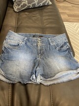 Vintage Jordache High Rise Mom Shorts Blue Denim 90s Y2K Cotton Waist Retro - $18.00