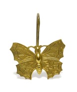 Set of 4 Vintage Curtain Drapery Hook Solid Brass Butterfly Decoration T... - £6.29 GBP