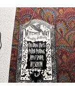 Witches Halloween sign cardboard home decor White sign - $15.33 CAD