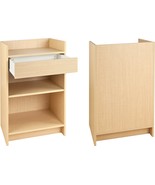Well Top Melamine Wood Cash Register Stand with Drawer, Maple - $246.94 CAD