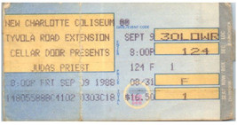 Judas Priest Concert Ticket Stub September 9 1988 Charlotte North Carolina - £19.76 GBP