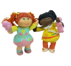 2 VINTAGE 1983 CABBAGE PATCH KIDS 2 POSEABLE GIRL DOLLS PVC TOY BABY ICE... - $14.25