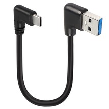 Short Right Angle Usb Type C Cable, 90 Degree 18W Fast Charging Usb A To Usb C C - £15.97 GBP