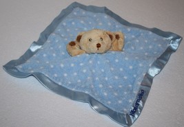 Russ Hibearnating Teddy Bear Cubbles Security Blanket 12&quot; Lovey Blue Dots Toy - $20.32