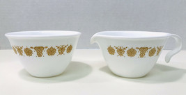 Corelle by Corning Ware Vintage 1970’s Golden Butterfly Sugar Bowl &amp; Creamer Set - £11.75 GBP
