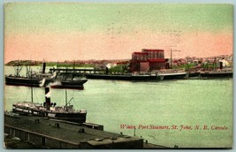 Winter Port Steamers St John New Brunswick Canada 1909 DB Postcard G10 - £11.42 GBP