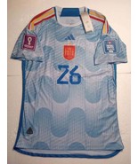 Pedri Spain 2022 World Cup Qatar Match Slim Blue Away Soccer Jersey 2022... - $80.00