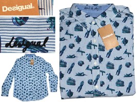 DESIGUAL Men&#39;s Shirt L XL or 2XL *HERE WITH DISCOUNT* DE18 T1P - £47.10 GBP