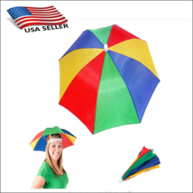 24" Hands Free Umbrella Hat Waterproof Sun Rain Protection Adjustable He... - $8.86