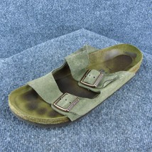 Birkenstock Soft Footbed Men Slide Sandals Brown Suede Buckle Size 8 Narrow - £23.67 GBP