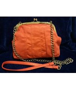 Brash Hobo Style Single Strap Salmon Suede Bag Purse - £14.65 GBP