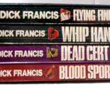 4 Suspense Novels DICK FRANCIS Flying Finish-Whip Hand-Dead Cert-Blood S... - $11.87