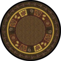 Big Horn Inspired 8' Round Pinecone Area Rug - $1,178.59 CAD