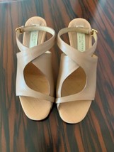  STELLA MCCARTNEY Vegan Leather Beige Open Toe Small Heel Sandal SZ 35/U... - $98.01