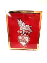 Lenox 2003 Our First Christmas Turtle Doves Hanging Photo Ornament 20th Anniv. - £9.48 GBP