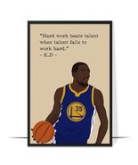 Kevin Durant Inspirational Quotes Wall Art Sports Motivational Art Print... - $15.99