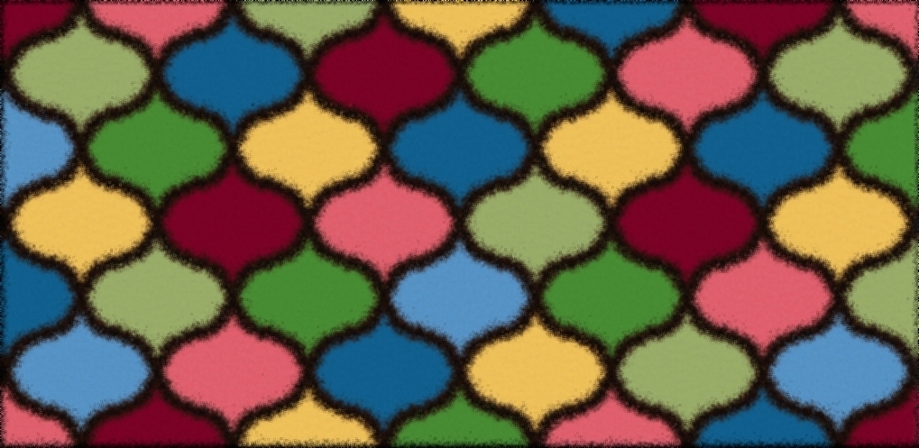 Latch Hook Rug Pattern Chart: Moorish Tiles - EMAIL2u  - $5.75