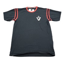 Volcom Shirt Boys XL Black Red Short Sleeve Crew Neck stripe Cotton Casu... - £17.90 GBP