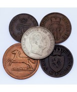 Lotto Di 5 Tedesco Dichiara Monete 1832 - 1872 Ottime Condizioni - XF Co... - $82.54