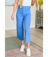 Lisa High Rise Control Top Wide Leg Crop Jeans in Sky Blue - $76.00
