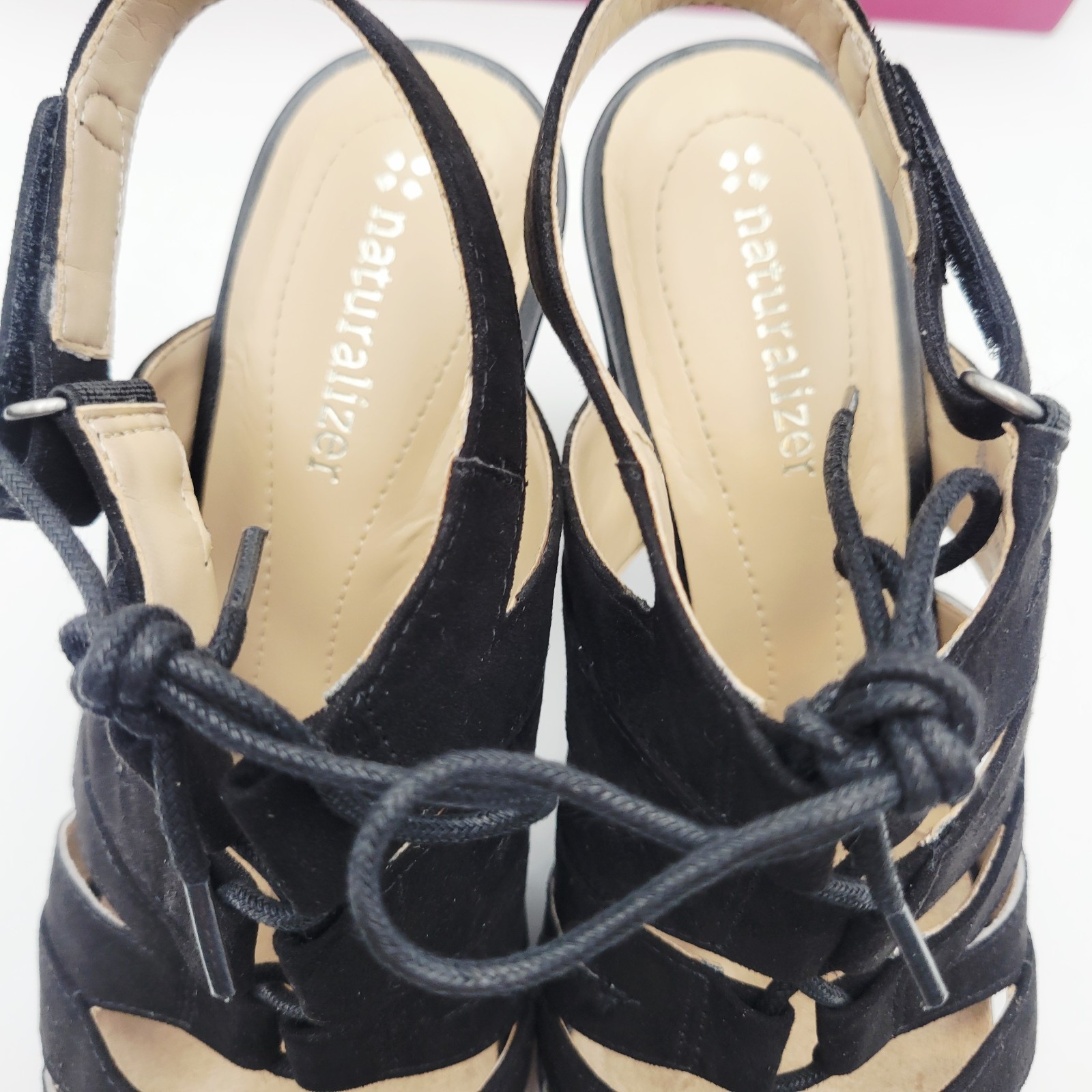 Naturalizer Womens Desi Dress Pumps Sandals 6 Black Suede Slingback Party Work Item image 7